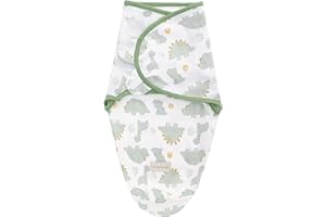 Miracle Baby Couverture D'emmaillotage pour Bébé, Sac de Couchage Emmaillotage Bébé, en 100% Coton, 0-3 Mois (Dinosaures)