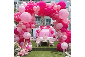 DUGEHO Balloon Arch Kit,Pink Balloons,116 PCS Balloon Arch Garland Kit,Metal Balloons for Christmas Decorations Birthday Wedding Anniversary Party Graduation