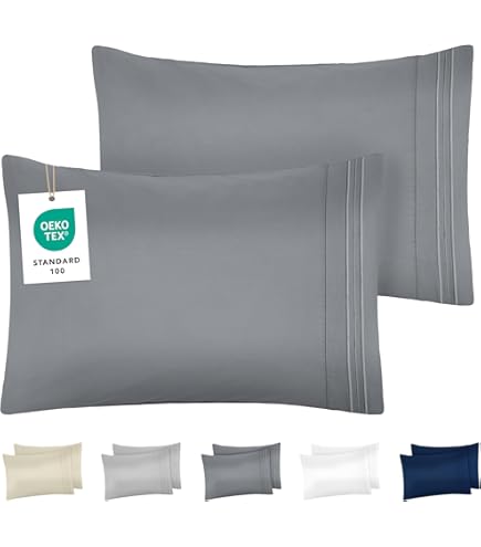 Set Di 2 Federe 40x60 Blu Marino In Microfibra Super Morbide - Certificato OEKO-TEX - Foto 3