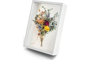 BESTYIJO Marcos con Profundidad, Marcos de Fotos 3D, Marco Madera, Marcos Dibujos Niños, Marco de Almacenamiento para Niños, Boda Bouquet Medallas Fotos Caja de Memoria para Recuerdos