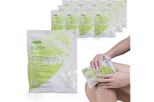 HYGIENE100 Opakowanie zawiera 12 jednorazowych poduszek chłodzących do łagodzenia bólu, opuchlizny i drobnych urazów, natychmiastowy zimny kompres, skuteczne leczenie pierwszej pomocy, 15,2 i 12,7 cm