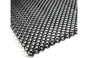 Midwest Hearth Fireplace Mesh Screen Curtain 26" High. Two 24" Wide Panels. Made in USA (Black)