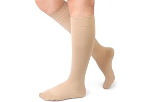 Beister Medical Closed Toe Knee High Calf Compression Socks for Women & Men, Firm 20-30 mmHg Graduated Support for Varicose Veins, Edema, Flight, Pregnancy（2 in a Pack，Not Two Pairs）