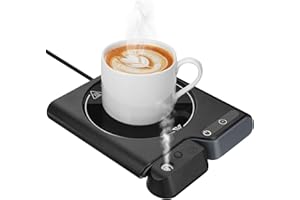 Calentador de Tazas de café Aytop, Calentador de Tazas para la Oficina en casa con 4 ajustes de Temperatura (55-85℃) y Temporizador de 12 Horas con función de Encendido/Apagado automático