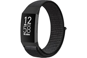 Runostrich Nylon Watch Straps Compatible with Fitbit Charge 4/Charge 3/SE, Soft Adjustable Replacement Wristband Breathable Sport Strap with Band for Women Men