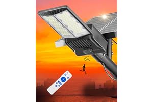 Gefolly SL-10100W Lampione Solare LED Esterno, 600100LM Led Lampioni da esterni, 6500K Luz de Seguridad Jardín, IP67 Impermeabili Lampioni da Esterni per Cortile, Giardino
