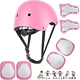 Wayin Casco Bici Protezioni Set per Bambini Regolabile Gomitiere Polso Ginocchiere per Skateboard Pattini in Linea Bicicletta