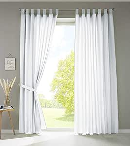 Tende Trasparenti Uni 2 Pezzi Blu Royal 175x140 Cm Con Occhielli - Per Soggiorno, Arieggiate E Leggere