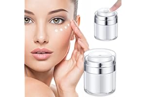 BAFIWU Dispenser Crema Viso, 30ml Boccette da Viaggio, Airless Pump Contenitori Viaggio Liquidi Porta Creme Contenitore Crema Pump Travel Essentials per Lozioni, Creme, Cosmetici