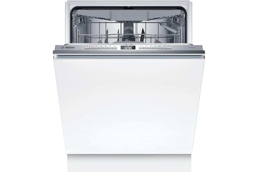 Bosch SMV6ZCX10E Series 6 Fully Concealed Dishwasher, PerfectDry: Flawless Drying and Low Consumption, Home Connect, Remote Diagnostics, TimeLight, 60 cm