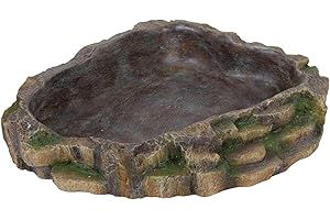 Trixie Reptile Rainforest Decoration Water and Food Bowl, 24 x 5.5 x 20 cm