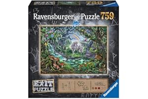 RAVENSBURGER SPIELEVERLAG Ravensburger Puzzle 15030 Ravensburger Exit Jednorożec 759 Elementów Puzzle Dla Dorosłych (15030) Unikalne Elementy, Technologia Softclick - Klocki Pasują Idealnie