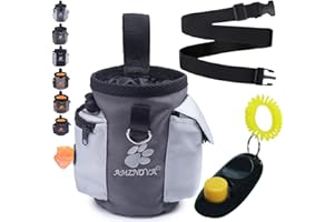 AMZNOVA Futterbeutel Hund Treatnow Leckerlitasche für Hunde, Futterbeutel Hundetraining für Training, Leckerli Beutel Gassitasche Leckerlibeutel Snackbeutel, 3 Tassen, Grau