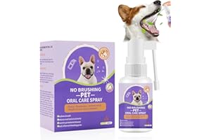 KUIRUNRX Pet Cleaning Teeth Spray, Spray Buccal pour Animaux de Compagnie, Spray Nettoyant pour Les Dents, enlève et Combat la Mauvaise haleine causée par Le tartre, 50 ML