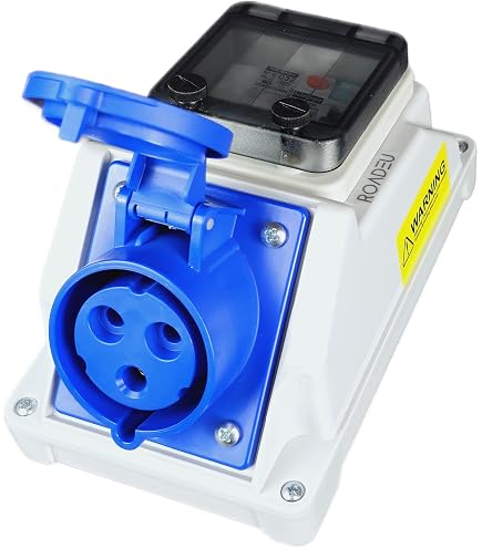 Presa Da Pannello Angolare Walther &ndash; 16 Amp 240v Blu, Modello 510306