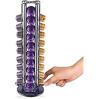 MeelioCafe Kapselhalter Rotierend für 40 Nespresso Kapseln, Drehbar Kaffee Kapselständer für Nespresso Kaffeepads, Nespresso 