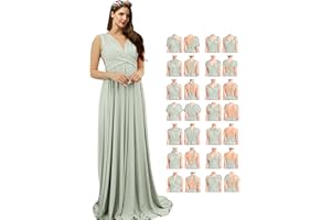 Y WJING YI JIA Womens Infinity Bride Dress Wedding Dresses for Women Formal Dresses Bridal Party Dresses for Women Bridesmaid Dress Ladies Maxi Dress with Bandeau Top