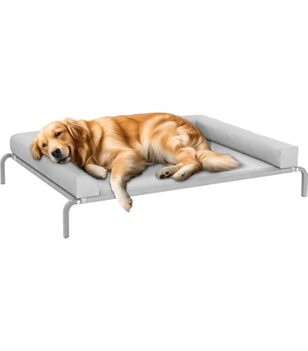 Cama Perro Alta Pawhut-cama Elevada Para Mascotas, Con Malla Tela