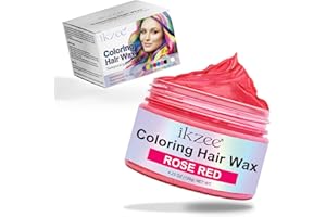 ZLLKOPY Cire Colorante Cheveux Rouge pour Homme Femme Enfants,Teinture Cheveux,Coloration Cire de teinture capillaire Temporaire colorée pour Fêtes,Halloween ou Cosplay