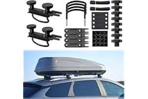 Idota 4 Piezas Fijación Cofre Techo Coche, Soporte U para Fijación Cofre Techo, Universal Kit de Montaje para Coche y Furgoneta