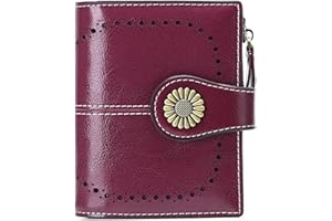 SENDEFN Monedero Mujer Cuero Pequeña Carteras de Mujer, Bloqueo RFID Billetero Corta Monederos con 16 Ranuras para Tarjeta Mujer con Cremallera Monedas Compartimiento