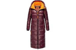 Navahoo Damski płaszcz zimowy, długa kurtka zimowa z kapturem B937