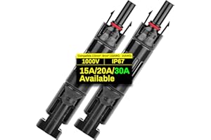 COCOSY 2 Conectores Diodo 30A para Solares – Diodos Bloqueo 15/20/30A 1000V, Protección Corriente Inversa, Conectores Solares IP67 Diodo, Evita Hot Spot, Cableado PV DIY