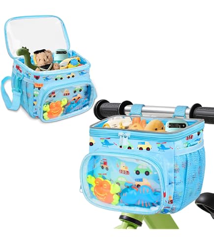 Panier Vélo Enfant étanche - Guidon Pliable Avec Bandoulière - Pour Vélo, Scooter, Tricycle - 7