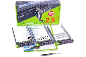 ‎WORKDONE WorkDone 3er Pack - 2,5-Zoll Hard Drive Caddy Tray - kompatibel für Dell PowerEdge Server - R310 R410 R415 R510 R515 R610 M610 T710 R710 M710 R715 R810 R815 R910 M910 - Festplattenrahmen