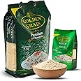 GOLDEN GRAIN Premium Basmati Rice 5Kg + Silver Regular Premium 1Kg | Extra Long Grain 3X with Rich Aroma | Traditional Biryani Rice | Naturally Aged & Non-Sticky | Perfect Authentic Basmati Rice