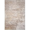Warm Neutral Greige Abstract Living Room Area Rug Contemporary Grey Beige Elegant Stain Resistant Carpet Versatile Kitchen Island Hallway Rugs 160cm x 230cm
