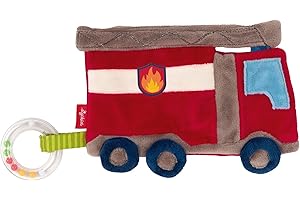 Sigikid, Filles et Garçons, Doudou d'activité crépitant, Pompier, Rouge, 42304