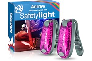Anrrew Blinklicht Schulranzen Licht LED Sicherheitslicht 2er Set,Clip Reflektor Rucksack licht Lauflicht Kinderwagen Licht.Ideal für Jogger,Schultasche für Kinder, Kinderwagen、leuchtanhänger Hund