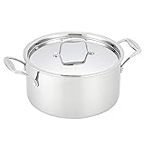 Amazon Commercial Kochtop mit Deckel, dreilagiger Edelstahl, 5,6 Liter