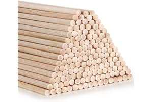 AUSYDE Bastoncini di bambù lunghi da 30 cm, bastoncini di bambù rotondi da 30 cm, in legno rotondo per artigianato, 150 radici, bastone di bambù di alta qualità (3 mm/0,12")