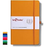 LE COLOR Undated Classic Notebook Rec Note 13x21 Striped Orange