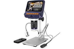 Andonstar AD106S Microscopio digitale USB, microscopio con schermo da 10,9 cm per saldare/PCB/orologio/telefono, strumenti di riparazione, con supporto e telecomando IR