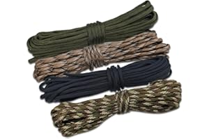 AIBAOBAO 40 m Paracord 4 mm, 4 sznurki 4 mm nylonowe liny, 7 rdzeni