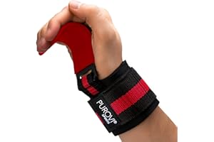 Purovi Correas con Ganchos de Metal para Levantamiento de Pesas | Palmas Almohadilladas | Par | Máxima Sujeción