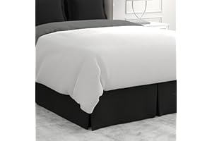 Bed Maker's Heben Sie nie Ihre Matratze um den Bettrock an, klassischer Stil, pflegeleichter, knitterfreier Stoff, traditionelle 35,6 cm Falllänge, Doppelbett, Schwarz