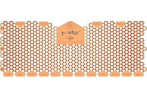 P - WAVE P-Wave 6 Pack Trough Urinal Screen Splash Mats, Large Size Fits All Types Of Trough Urinals, Deodoriser & Odour Neutraliser, Long Lasting, Anti-Splash Mats with Slanted Bristle, Mango