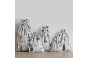 DAHI jutesäckchen,adventskalender zum befüllen groß,20x30cm Baumwollsäckchen mit Kordelzug,Befüllbare Geschenkbeutel und Säckchen für Weihnachten (20X30cm)