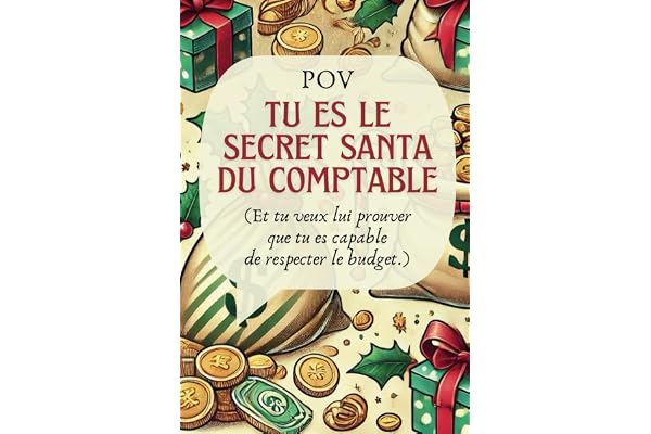 Secret Santa pour comptable - Notebook ligné 120 pages avec illustrations de Noël: POV: tu es le secret santa du comptable (Et tu veux lui prouver que tu es capable de respecter le budget.)