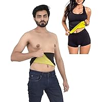 HUSB® Shaper Belt Non-Tearable Tummy Trimmer Slimming Belt for Men and Women (Size M, L, XL, XXL, 3XL, 4XL) (Black)