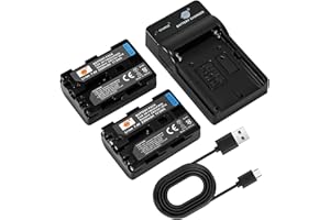 DSTE ELECTRON DSTE NP-FM50 Kamera Akku (2 Pack) und Ladegerät kompatibel mit Sony NP-FM30, CCD-TRV126 CCD-TRV128 CCD-TRV138 CCD-TRV208 CCD-TRV218 CCD-TRV228 CCD-TRV238