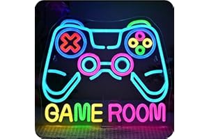 Wanxing Insegne al Neon Game Room,Lnsegne Luminose a parete a LED,Luce al Neon di Gioco,Adatto per il Negozio Dell'area Feste, la Decorazione Stanza,Cucina, Bar,Ristorante,Club,Riunione d'affari.