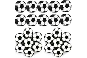 SEASBOES 24 gomas de borrar para niños, de plástico, diseño de fútbol, mini gomas de borrar con temática deportiva, para cumpleaños, obsequios escolares, artículos de papelería, goma de borrar 2B