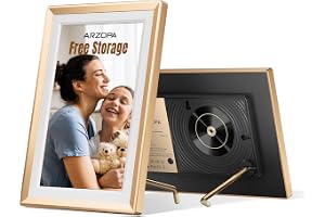 ARZOPA D10 Metall Digitaler Bilderrahmen 10,1" Kostenloser Cloud Storage WLAN Bilderrahmen