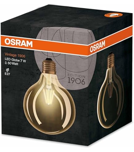Bombilla Roja Eglo Lampe LED E14, Ampoule Edison à Incandescence
