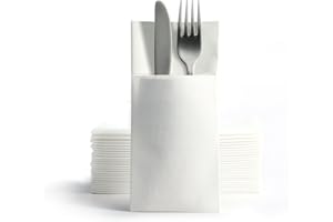 Alvotex Chic Airlaid 50 - Servilletas Desechables (39 x 40 cm), Color Blanco